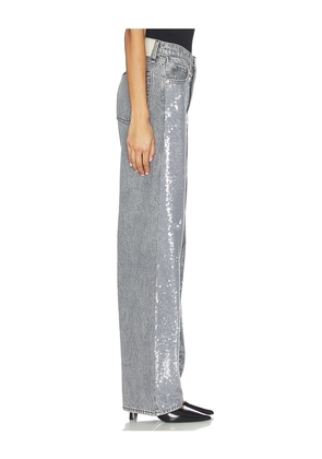 Rag & Bone Shea Full Straight in Metallic Silver, grey. Size 29. Also in 25, 26, 27.