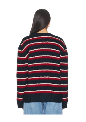 Tommy Jeans Stripe Badge Sweater in Red. Size M. Also in XS, S, L, XL/1X.