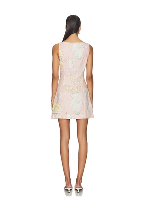 ROAME. Ophelia Mini Dress in Pink. Size S. Also in M, XL, XS.