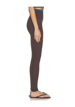 Splits59 Dual High Waist Airweight 7/8 Legging in Chocolate. Size M. Also in XS, L, XL.