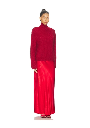 SOVERE Verse Combo Knit Sweater in Red. Size M. Also in XS, S, L.