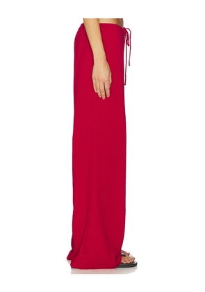 SOVERE Aine Pants in Red. Size M. Also in XS, S.