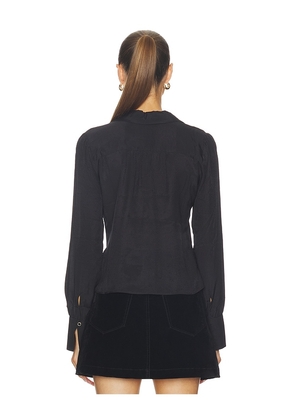 PAIGE Camu Shirt in Black. Size 14. Also in 00, 0, 4, 6.