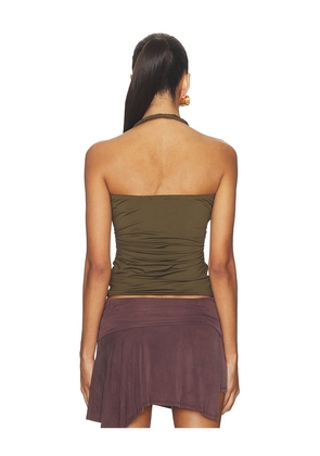 SNDYS Ash 2.0 Tank Top in Olive. Size M. Also in L.