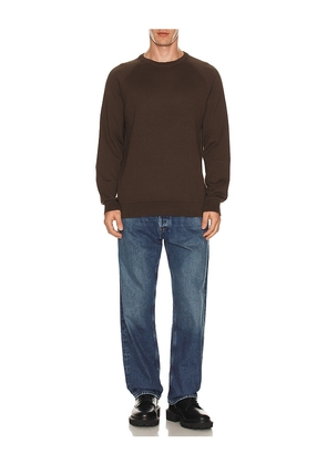 Rhone Dubliner Crewneck Sweater in Brown. Size M. Also in S, L, XL/1X.