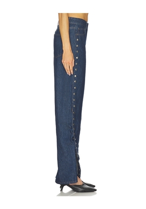 ROTATE Buttoned Wide Leg in Navy. Size 25. Also in 24, 26, 27, 28, 29, 30, 31, 32.