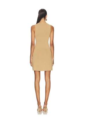 Solid & Striped The Mini Lucerne Dress in Brown. Size L. Also in M, XL.