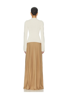 Solid & Striped The Soglio Dress in Brown,Beige. Size M. Also in S, XS.