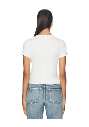 RE/DONE 90's Ribbed Cap Sleeve Tee in White. Size M. Also in L, XXL/2X.