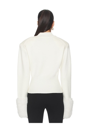 Ronny Kobo Jenner Knit Top in Ivory. Size S. Also in XS, M.