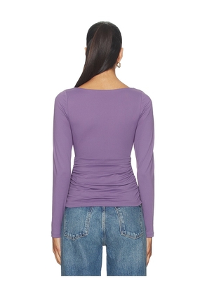 Susana Monaco Square Wire Long Sleeve Top in Purple. Size M. Also in XS, S, L.