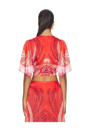 Poupette St Barth Rose Top in Orange. Size L. Also in M, S, XS.
