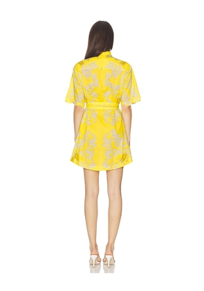 Poupette St Barth Wes Mini Dress in Yellow. Size S. Also in XS, M, L.