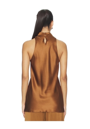 SABLYN Una Cowled Halter Tunic in Brown. Size S. Also in L.