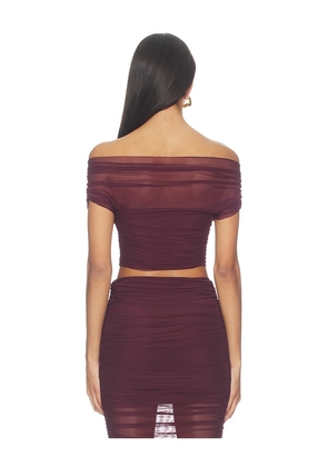 SEROYA Marsh Top in Wine. Size S. Also in M, XS, XXS.