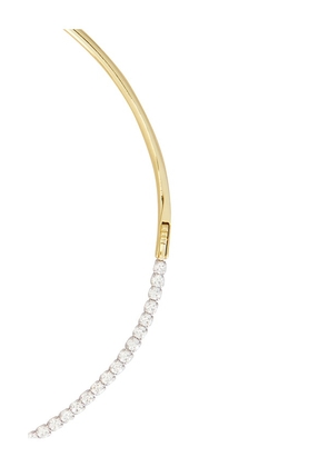 SHASHI Nikita Half Necklace in Metallic Gold.