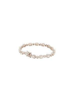 The M Jewelers NY Oval And Paved Bracelet in Metallic Silver.