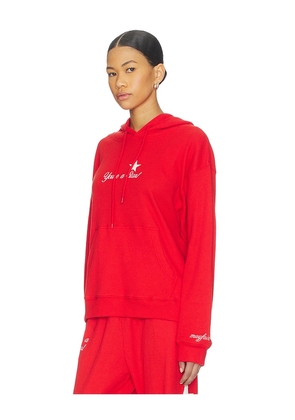 The Mayfair Group You're A Star Relaxed Hoodie in Red. Size M/L. Also in XS, S/M, L/XL.