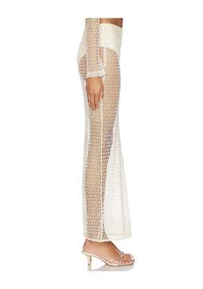 PatBO Crochet Bloom Skirt in Beige. Size 10. Also in 0, 6, 8.