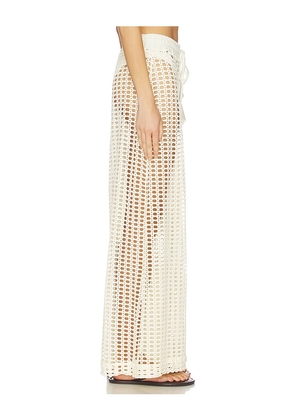 PatBO Selene Mesh Pant in Cream. Size M. Also in L, S.