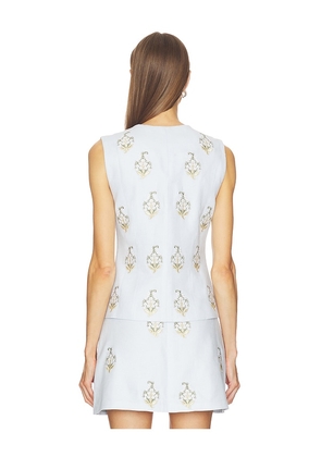 Rosewater House Sarv Vest in Baby Blue. Size M. Also in XS, L.