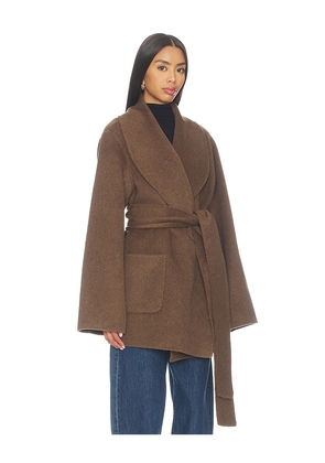 SEROYA Dulcetta Wool Coat in Brown. Size M. Also in L, S, XL.