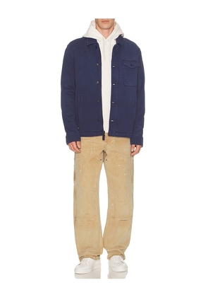 Polo Ralph Lauren Heavy Weight Fleece Garment Dyed Deck Jacket in Black,White. Size M. Also in XL/1X.