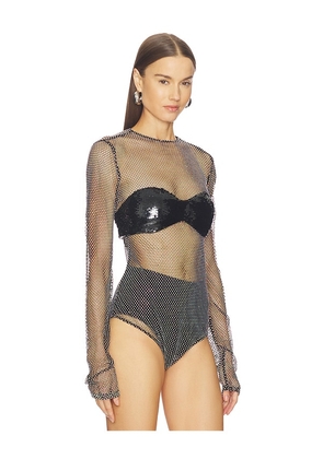 AFEW Rahul Mishra Rahul Mishra Mesh Leotard in Black. Size M. Also in S, L, XL.
