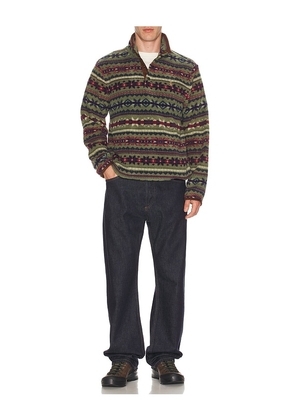 Polo Ralph Lauren Vintage Poly Fleece Knit Mockneck Pullover in Charcoal. Size M. Also in S, XL/1X, XXL/2X.