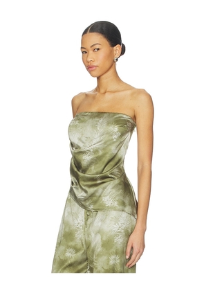 SNDYS Lyra Print Top in Green. Size M. Also in XXS, XS, S, XXL.
