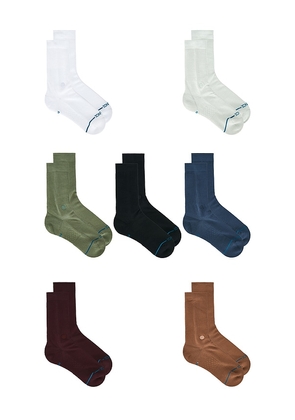 Stance 7 Days A Week Pack Socks in Multi. Size M. Also in L.