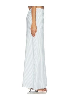 SEVEN WONDERS Dania Low Waist Maxi Skirt in Blue,White. Size L. Also in S, XS, M, XL.