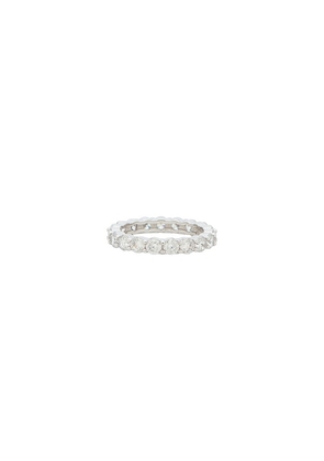 SHASHI Medium Diamond Tennis Ring in Metallic Silver. Size 6. Also in 5, 8.