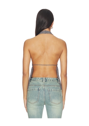 superdown Ayah Halter Top in Grey. Size M. Also in XS, S, L.