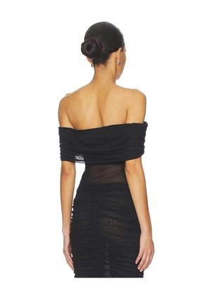 SEROYA Imelda Mesh Top in Black. Size M. Also in XXS, XS, S, L, XL.