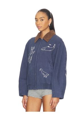 Sea Demi French Workwear Long Sleeve Jacket in Blue. Size XL. Also in XS.