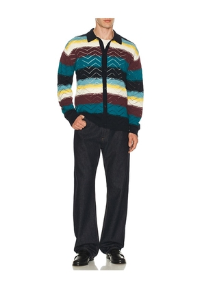 Scotch & Soda Open Structure Knitted Cardigan in Blue. Size M. Also in XL/1X, XXL/2X.