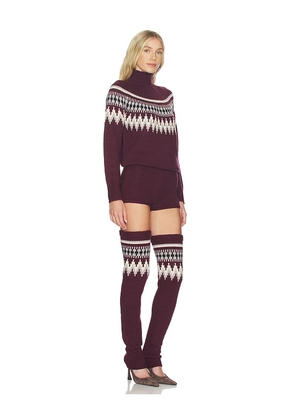 SEROYA Rocky Romper in Wine. Size S. Also in XS, M.