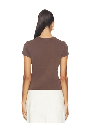 St. Agni Organic Cotton Baby Tee in Brown. Size M. Also in XS, S, L.