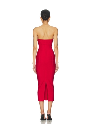 superdown Ethelyn Midi Dress in Red. Size L. Also in XXS, XS, S, M, XL.