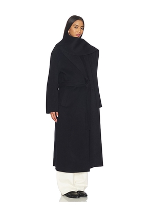 Rohe Signature Double-faced Scarf Coat in Navy. Size 32. Also in 34, 36, 38.