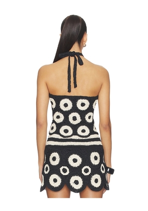 SIMONMILLER Atlas Crochet Top in Black,White. Size S. Also in M.