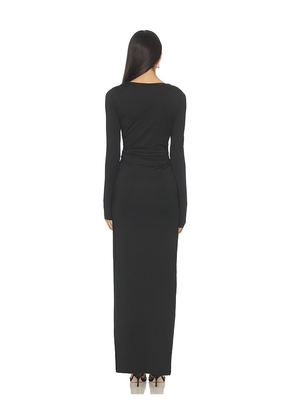 SNDYS Ashley Scoop Neck Maxi Dress in Black. Size S. Also in L, M, XS, XXS.