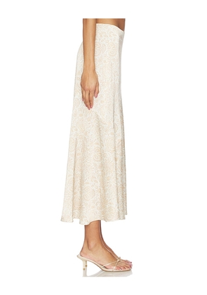 Rosewater House Zoya Skirt in Cream,Orange. Size M. Also in XS, S, L.