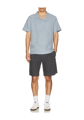 Rhythm Pleated Short in Blue. Size 32. Also in 30, 33, 34, 36.