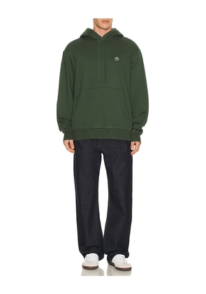 Palmes Stitch Hooded Sweatshirt in Green. Size M. Also in S, L, XL/1X.