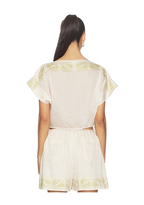 Sabina Musayev Aura Top in Beige. Size L. Also in S, M, XL.