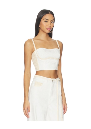 Sabina Musayev Tasha Top in White. Size M. Also in S, XS, L, XL.