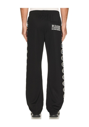 Pleasures Mythic Hope Track Pants in Black. Size M. Also in S, L, XL/1X.