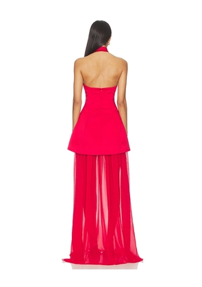 Susanna Chow Rosella Maxi Dress in Red. Size 0. Also in 6, 8.